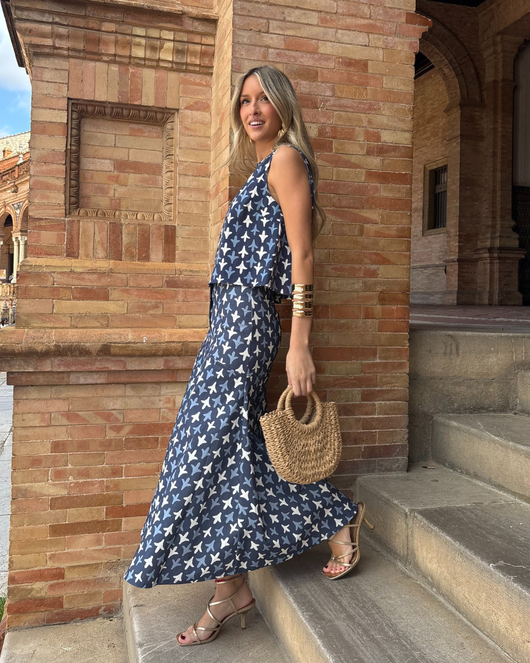 Falda Florencia azul