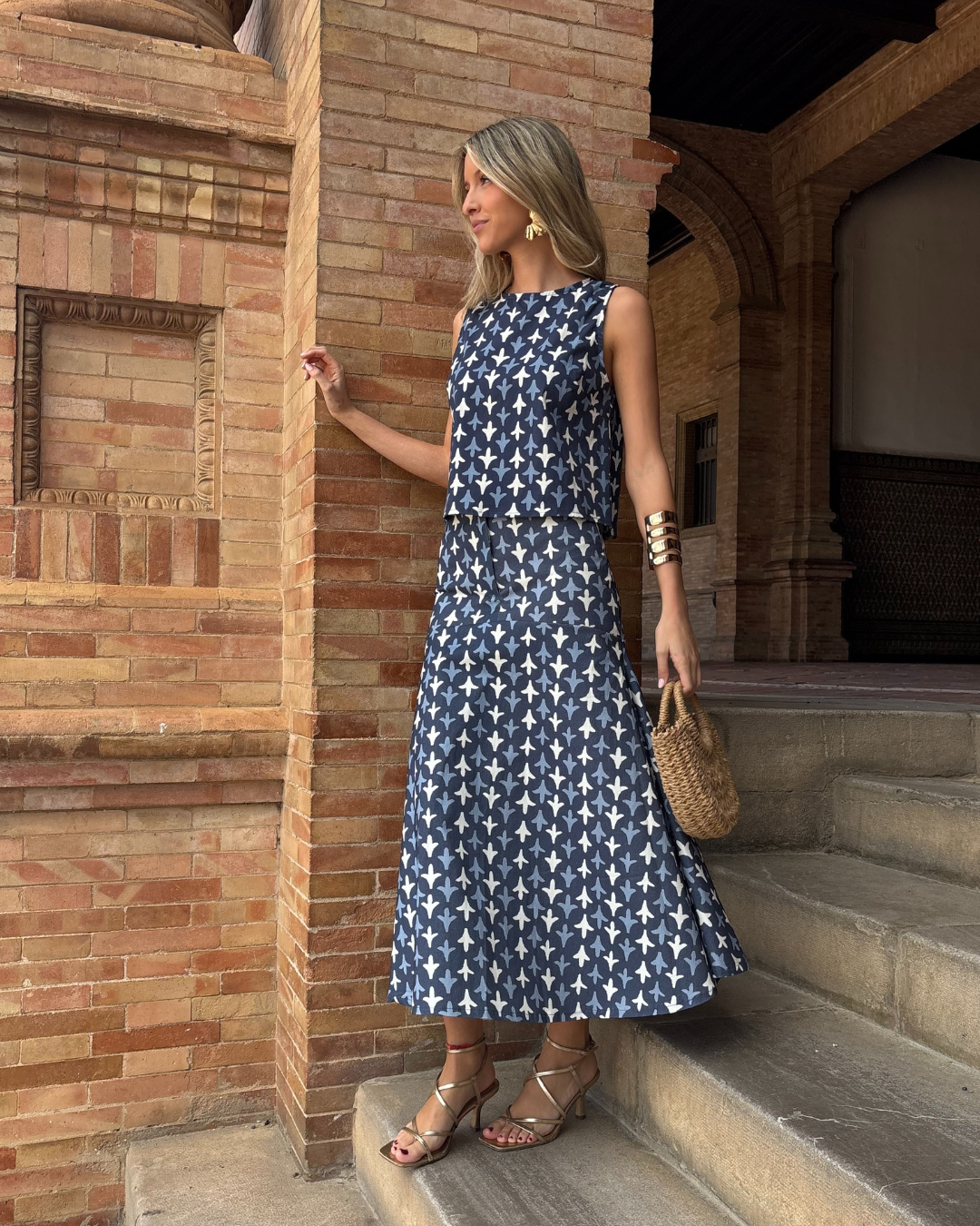 Falda Florencia azul