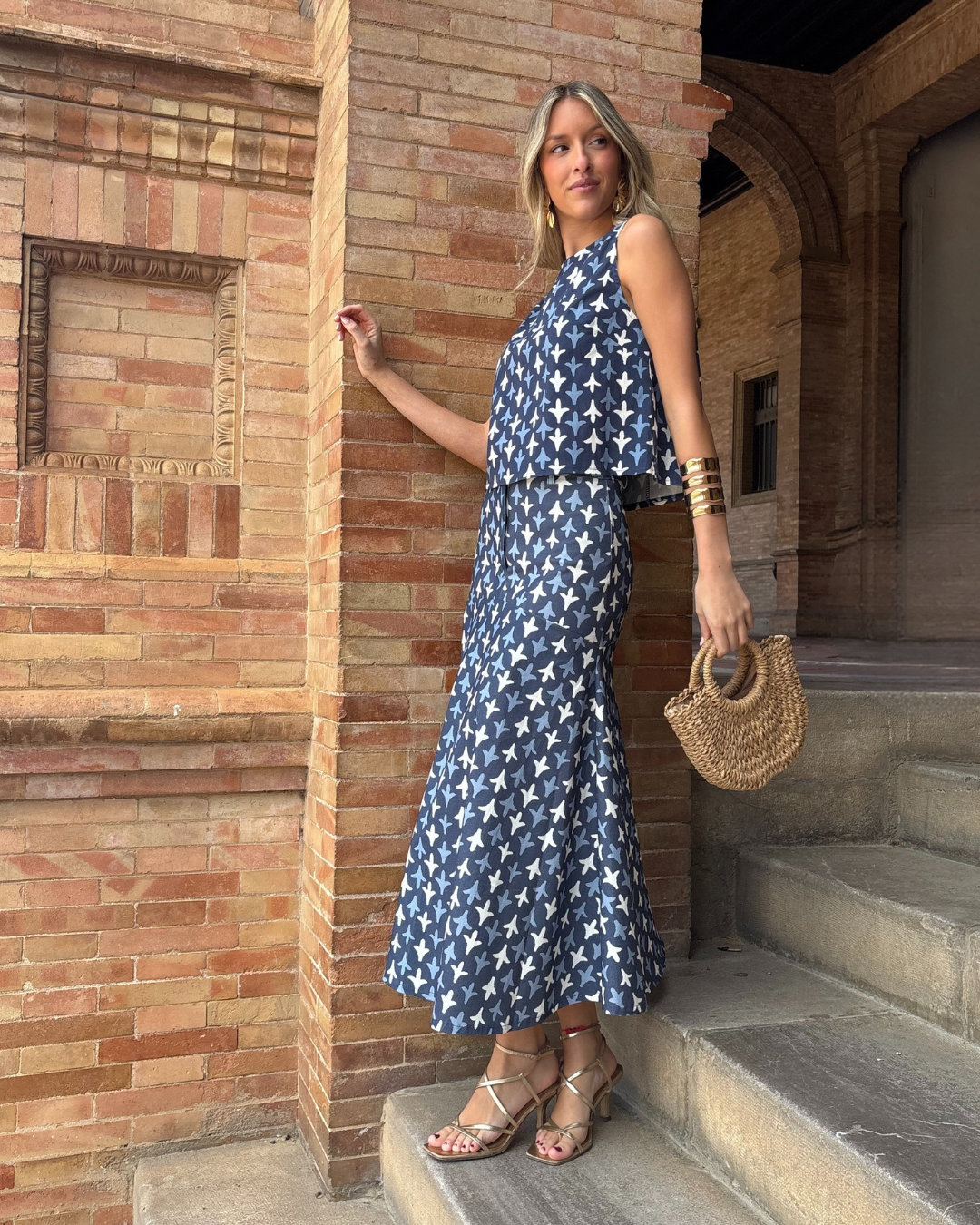 Falda Florencia azul