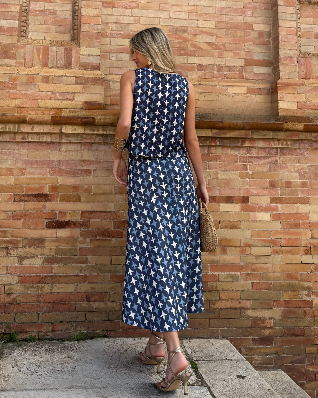 Falda Florencia azul