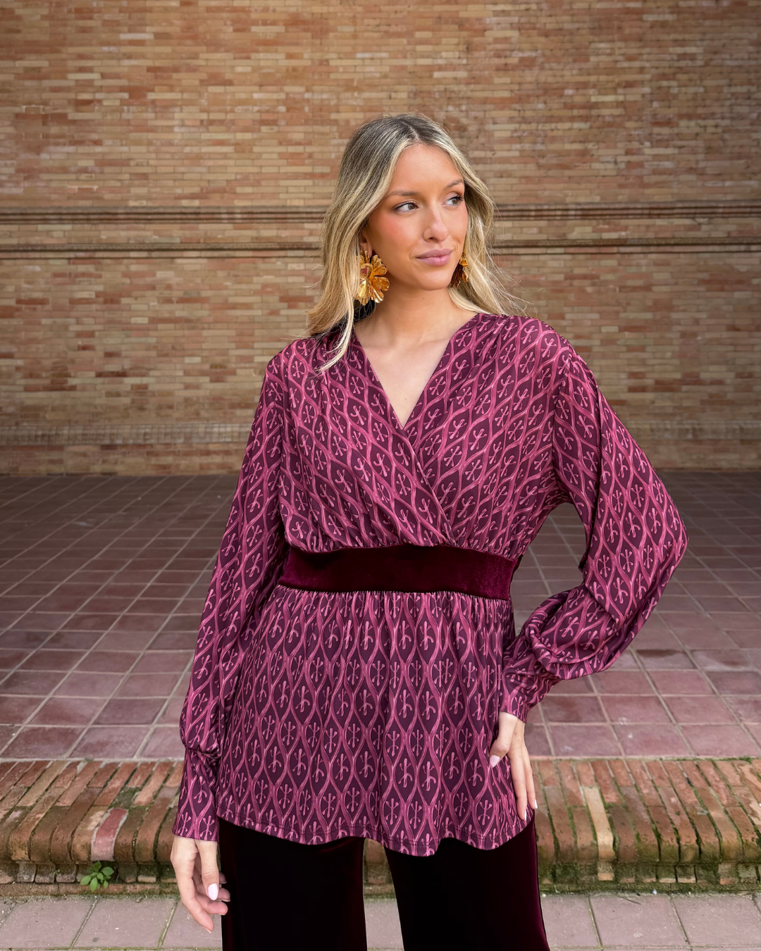 Blusa Maresca granate