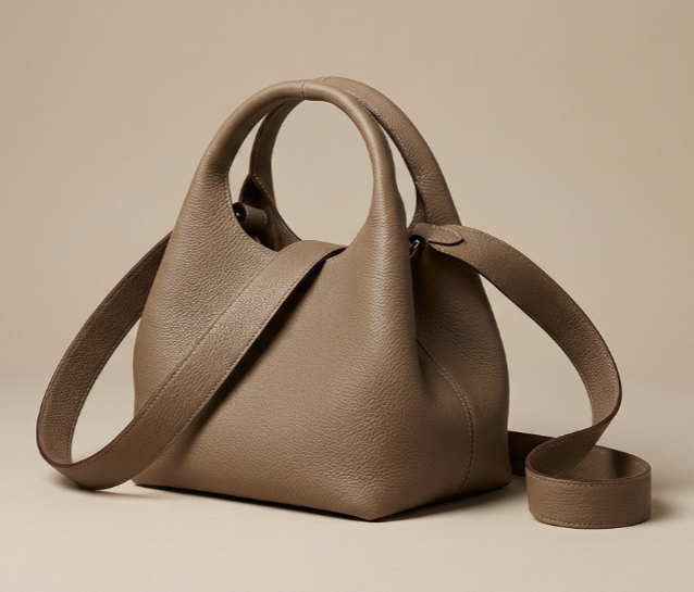 Ana-bolso de cuero con correa