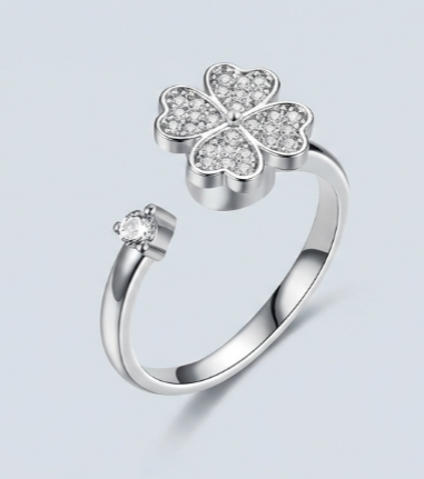 Anillo del trébol dorado/plateado